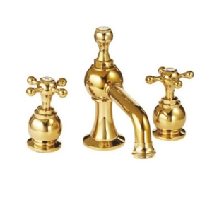 Garonne Series Golden 8 Inch Widespread Basin Faucets