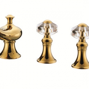 Rolya Luxurious Golden 5Pcs Roman Tub Filler Bath Faucet Mixer Taps