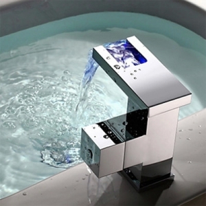 Rolya Led Waterfall Bathroom Basin Faucet