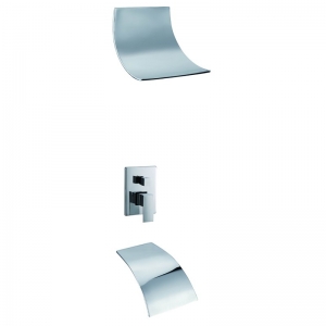 Rolya Waterfall Bathroom Shower Mixer Faucet with waterfall tub spout