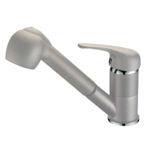 painted kitchen faucet with pull out spray
