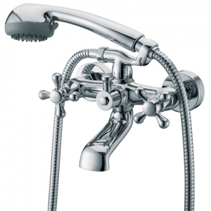 luxury wall surface mounted bath mixer with shower head