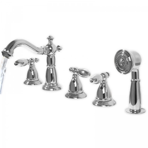Rolya Luxurious 5-Holes Bathtub Faucet Shower Mixer Taps
